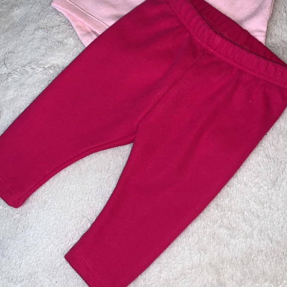 Gymboree 3-6M 2 pc. Pink Penguin Set Onesie & Leggings - Picture 3 of 13